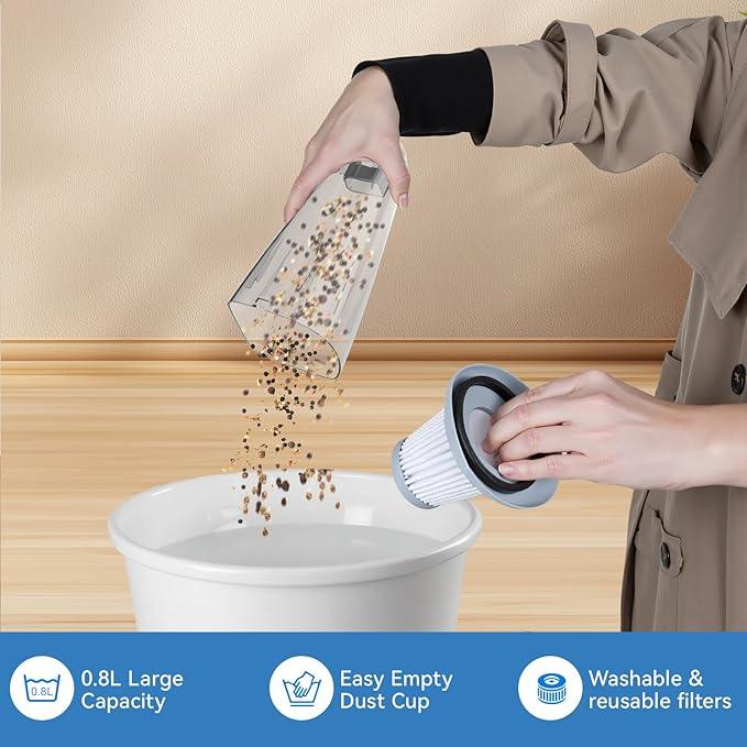 Corded Vacuum Cleaner, 12-in-1 Vacuum Cleaners for Home 15Kpa Power Suction Lightweight Stick Vacuum with Washable HEPA Filter Converts to a Handheld Vacuum for Home, Pet Hair, Carpet, Hard Floors - NeatNest