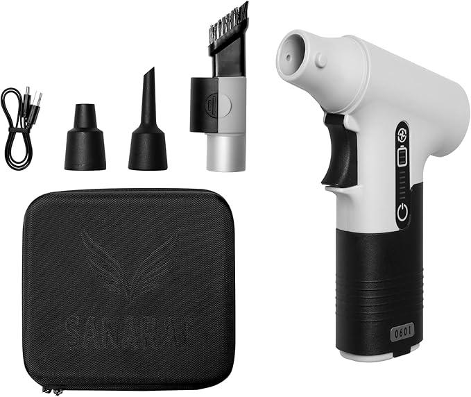 130,000RPM Cordless Air Duster & Mini Vacuum Cleaner – Rechargeable 100W Handheld Blower for Keyboard, Car, Electronics, PC, Home, Office – Eco-Friendly Alternative to Canned Air - NeatNest