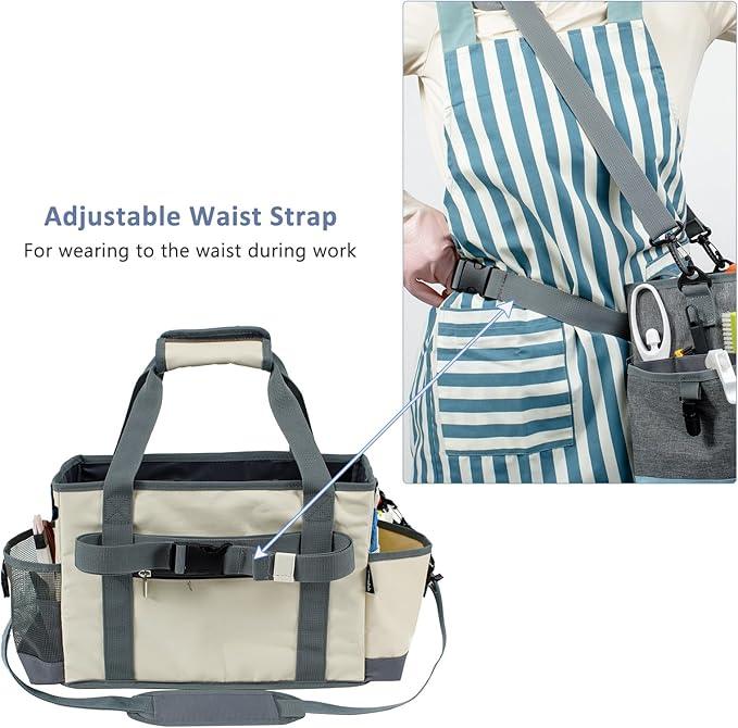 Cleaning Caddy for Cleaning Suppliers Organizer with Pockets for House Cleaning Essentials, Cleaning Organizer, Wearable Cleaing Bag Tote, Storage Caddy for Housekeeping - NeatNest