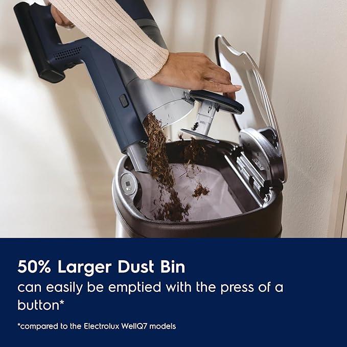 Electrolux Ultimate600 Cordless Stick Vacuum with PowerPro Bristle Nozzle and Larger Dust Bin Capacity, 50-Minute Run Time, 3 Power Modes, Denim Blue - NeatNest