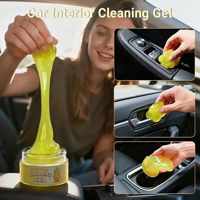 COLORCORAL 4 Pack Car Cleaning Gel Reusable Auto Slime Cars Cleaner Dust Cleansing Gels,Vehicle Interior Cleaning Care Putty,Keyboard Cleaner Goop for Car Vent, Corners, Crevice,Office Desktops Debris - NeatNest