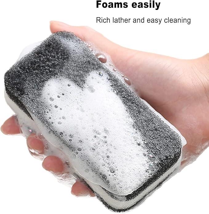 Kitchen Dishwashing Sponge Individually Wrapped Sponges, Bulk Non Scratch Scouring Pad Odor Free Dish Sponges for Washing Dishes Wipes for Household Cleaning Dishes Travel Apartments(Black-1000 Pack) - NeatNest