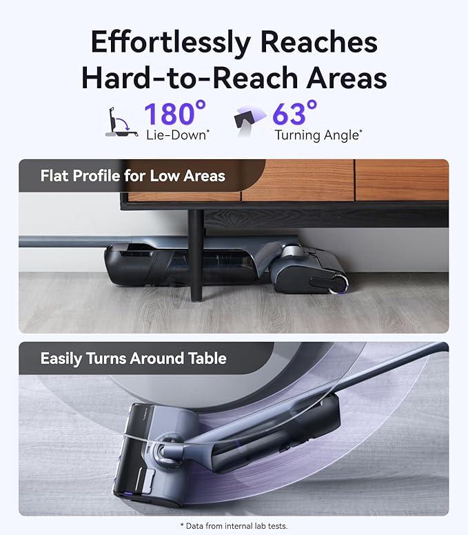 NARWAL S30 Pro Wet Dry Vacuum Cleaner with 20000Pa Suction, Cordless Vacuum Mop for Hard Floors, Tangle-Free Hair-Cutting, 180° Lie Flat, 194°F Self-Cleaning, Disposable Waste Bag, Edge Cleaning - NeatNest