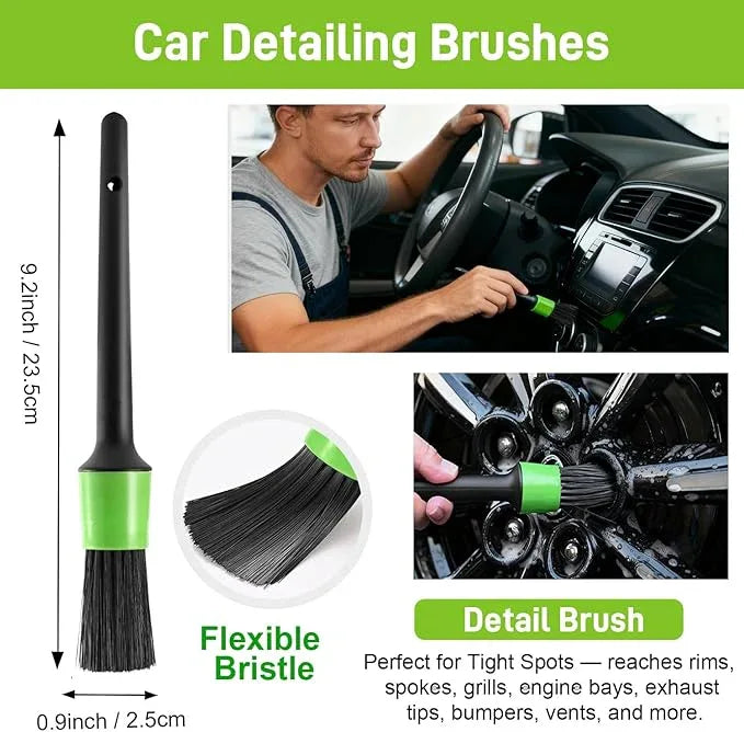7PCS Car Wheel Brush Kit – XINDELL Rim & Tire Cleaning Brush Set, Scratch-Free Wheel Cleaning Kit for Cars, Rims & Tires – Auto Detailing Brush Set with Soft/Hard Bristles - NeatNest