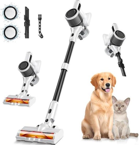 Cordless Vacuum Cleaner for Home, 8-in-1 Lightweight Stick Vacuum with 45Mins Runtime, Powerful Suction, Anti-Tangle, Rechargeable Cordless Vacuum for Hardwood Floor Carpet Pet Hair, W-N5 - NeatNest