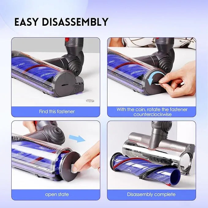 OTTWL Upgrade Anti-Tangle Replacement Vacuum Head Compatible with Dyson V8, Cyclone V10,V11,V15 Cordless Vacuum Cleaners, Suitable for Thin Carpets, Hardwood Floor - NeatNest