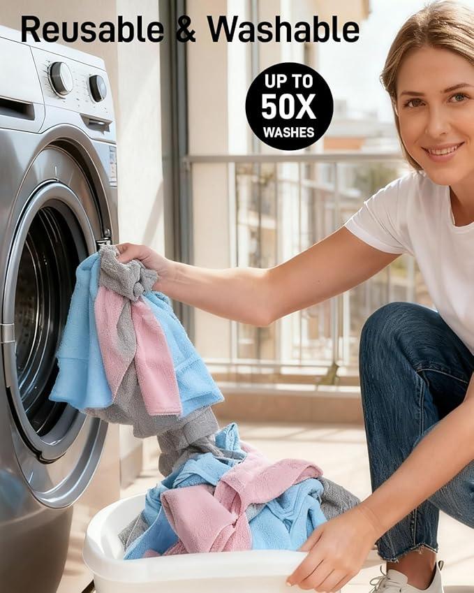XINDELL Microfiber Cleaning Cloth Roll – 150 Pack 12"x12", Tear-Off Microfiber Towels, Lint-Free, Ultra Absorbent Car Detailing & Cleaning Cloths – Grey - NeatNest