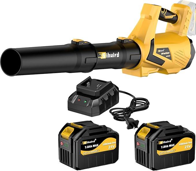 Leaf Blower Cordless,720CFM Electric Blower with 2 x 21V 7.8Ah Battery and Charger, 5-Variable Speed & Turbo Mode, Blowers for Lawn Care - NeatNest