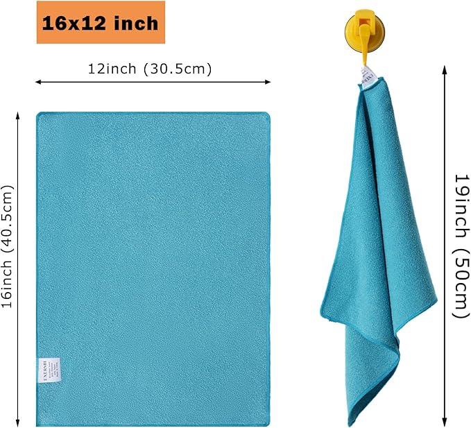 Microfiber Cleaning Cloths for House;Reusable Cleaning Towels Rags for Kitchen;Washable Lint Free,Streak Free,Non-Abrasive,Pack of 12;16"x12" - NeatNest