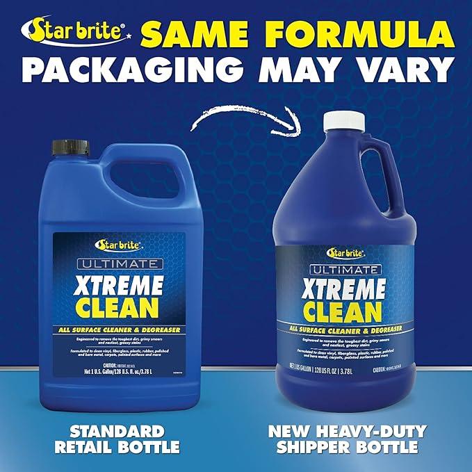 STAR BRITE Ultimate Xtreme Clean - High-Performance All-Surface Cleaner Degreaser, Ideal for Aluminum, Fiberglass, Plastic, Chrome, Stainless, Leather, and Rubber Surfaces - NeatNest