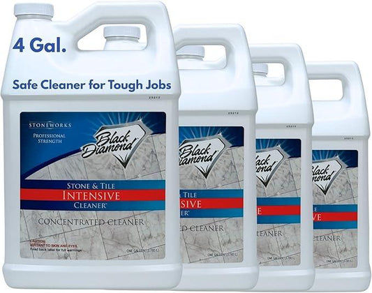 Black Diamond Stoneworks Stone & Tile Intensive Cleaner – Professional Deep Cleaner for Marble, Limestone, Travertine, Granite, Slate, Ceramic & Porcelain Tile – Acid-Free Concentrate (4-Gallons) - NeatNest