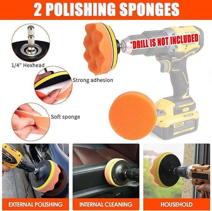 Viewsun 20PCS Car Cleaning Kit, Car Interior Detailing Kit with High Power Handheld Vacuum, Auto Detailing Drill Brush Set, Cleaning Gel, Complete Car Wash Kit Supplies for Deep Cleaning - NeatNest
