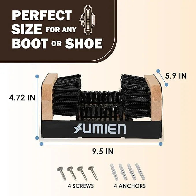 Umien™ Boot Scraper Outdoor Shoe Cleaning Brush - Heavy-Duty Shoe Cleaner and Boot Scrubber for Mud, Dirt, and Snow - Durable Weather-Resistant Outdoor Cleaning Tool - NeatNest