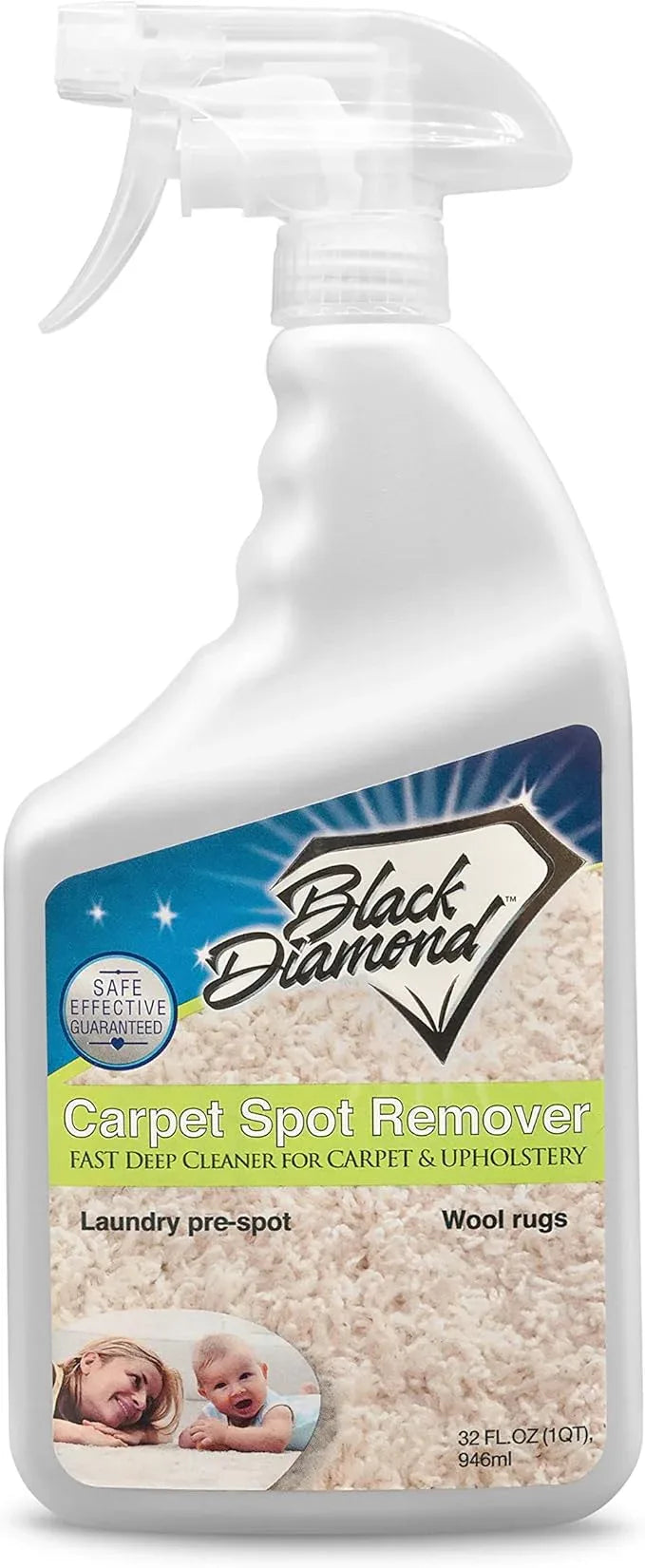 Black Diamond Stoneworks carpet and upholstery cleaner: this fast acting deep cleaning spot and stain remover spray also works great on rugs, couches, and car seats.(1-Quart) - NeatNest