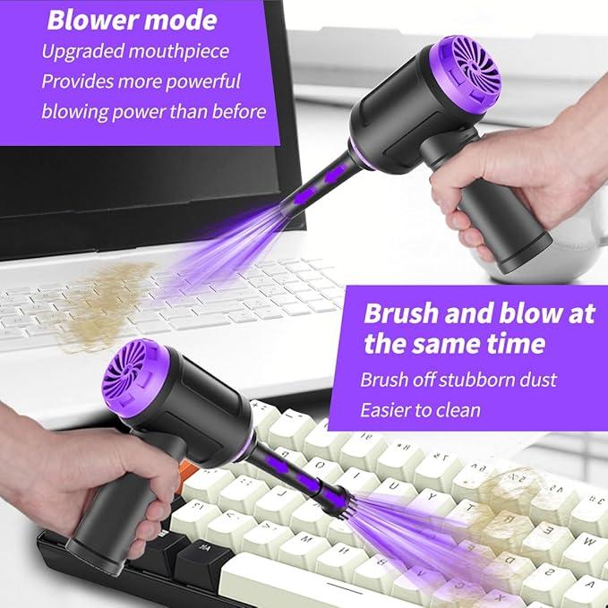 14500 Pa Computer Vacuum Cleaner Mini & 110000RPM Compressed Air Duster for Keyboard Cleaning Cordless Canned Air Powerful Energy Efficient - NeatNest