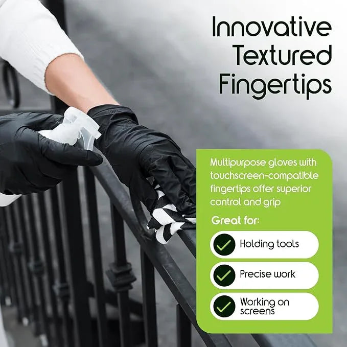 Inspire Black Nitrile Gloves | THE ORIGINAL Quality Black Gloves Disposable Latex Free | 4.5 Cooking - NeatNest