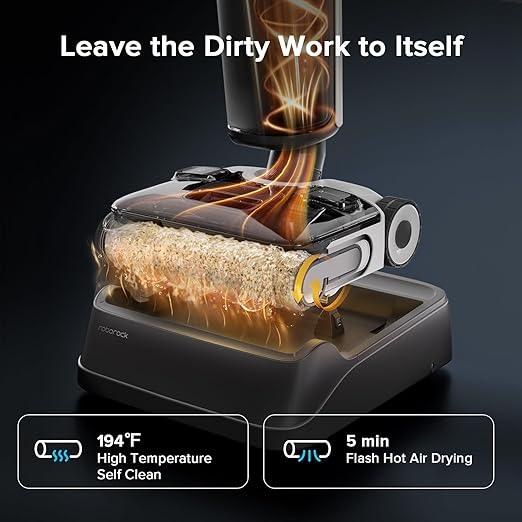 roborock F25 ACE Wet Dry Vacuum Cleaner, Cordless Vacuum Mop All in One for Hard Floor, 20000Pa Hardwood Floor Cleaner with Zero Tangle, 194°F Hot Air Flash Drying Electric Mop, 180° Lie Flat, WiFi - NeatNest