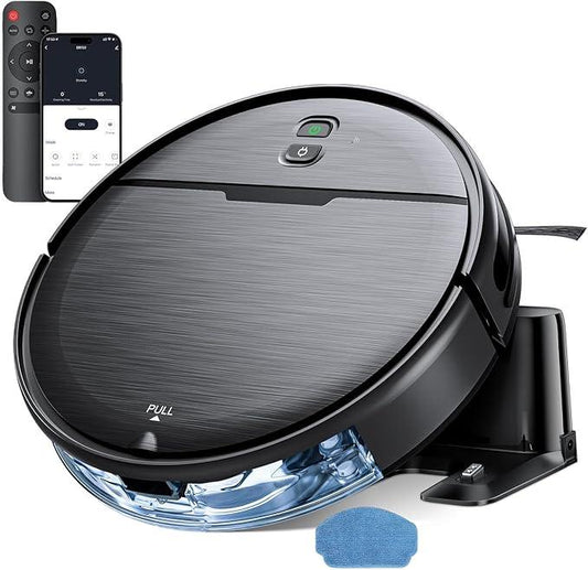 Robot Vacuum and Mop Combo, 2 in 1 Robotic Vacuums Cleaner with WiFi/App, Robot Vacuum with Water Tank, Strong Suction, Schedule, Self-Charging, Quiet, for Hard Floor, Pet Hair, Low Pile Carpet - NeatNest