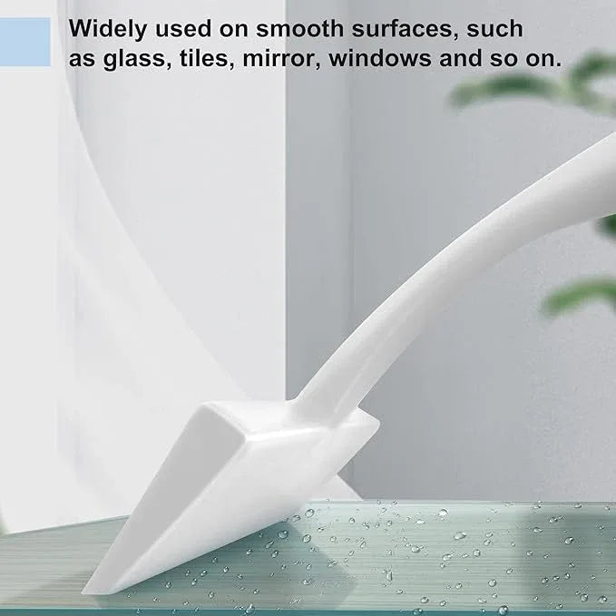 Squeegee for Shower Glass Door, 11-Inch Shower Squeegee for Glass Doors, Bathroom Silicone Squeegees Wiper for Shower with Non-Slip Handle, No-Drilling Silicone Hanging Hook, for Tiles, Mirror(White) - NeatNest