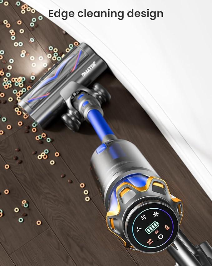 Cordless Vacuum Cleaner, Upgraded 600W 50KPA 70Mins Cordless Stick Vacuum Cleaner with Self-Standing and Touch Screen, Anti-tangle Wireless Vacumm, Vacuum Cleaners for Home/Pet Hair/Carpets/Floors - NeatNest