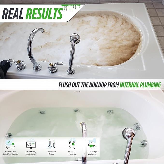Oh Yuk Jetted Bathtub Cleaner for Jet Tubs, Whirlpools, The Most Effective Jetted Tub Cleaner, Septic Safe | Two 16 Ounce Bottles! - NeatNest