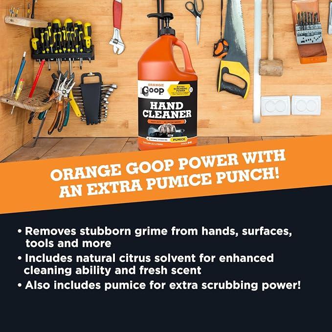 GOOP Orange Liquid with Pumice Multi-Purpose Waterless Hand Cleaner - 1 Gallon Pump Bottle - NeatNest