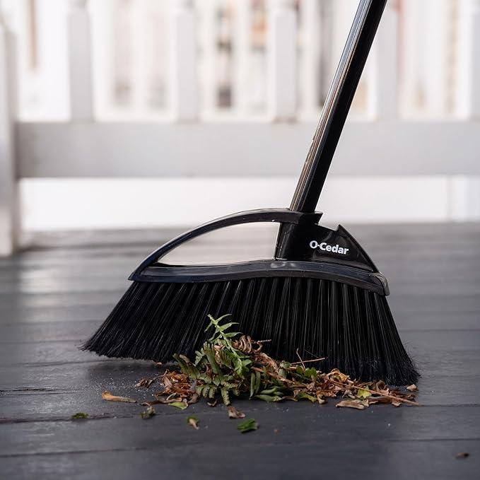 O-Cedar Indoor & Outdoor Strong Sweep Broom & Brush Bundle | Heavy Duty Bristles Remove 99% of Dust & Dirt in One Sweep | Step-On Dust Pan | Safe for Hardwoods, Powerful on Outdoor Debris - NeatNest