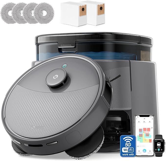 Lefant LiDAR Robot Vacuum and Mop, 20000Pa Suction, 90-Day Self-Emptying, Obstacle Avoidance, Auto Mop Washing&Drying, All-in-One for Pet Hair Carpet, 5G WiFi Alexa/APP/iWatch Control, M3 Max - NeatNest