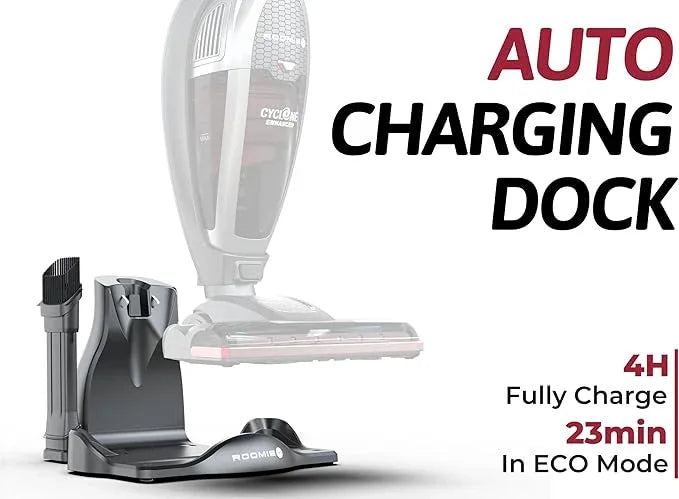 Roomie Tec SlimVac Cordless Vacuum Cleaner for Home – 2200mAh Battery, High Suction Power, Lightweight 2-in-1 Handheld with Bagless Filter, 6 LED Headlights and Auto Recharge Station - Vincent - NeatNest