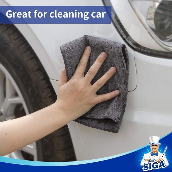 MR.SIGA Microfiber Cleaning Cloth, All-Purpose Cleaning Towels, Pack of 6, Size 13.8 x 15.7 in - NeatNest