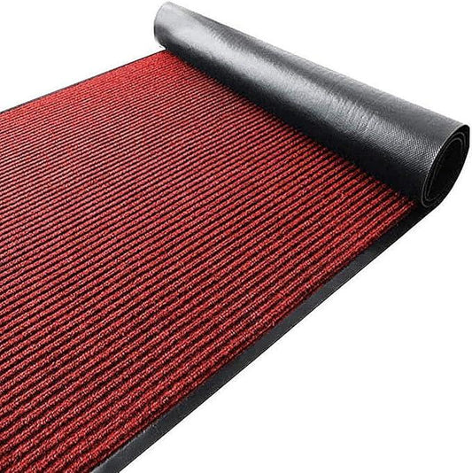 TANYOYO 3' X 10' Commercial Grade Door Floor Mat Brush Step Entrance Mat Vinyl Backed Utility Doormat Heavy Duty Floor Rugs Commercial Outdoor Carpet Indoor Outdoor Entrance Mat， red - NeatNest