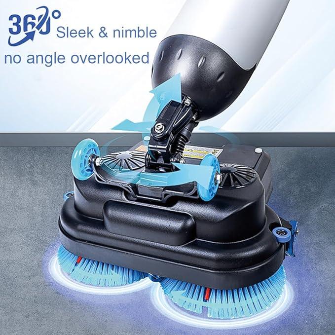 Professional-Grade Mini Floor Scrubber Ultra-Compact & Portable Cordless Design 90-120 Min Battery 16.9" Wide Cleaning for Home, Office, Bathrooms & Small Commercial Spaces, Tile & Sealed Floors - NeatNest