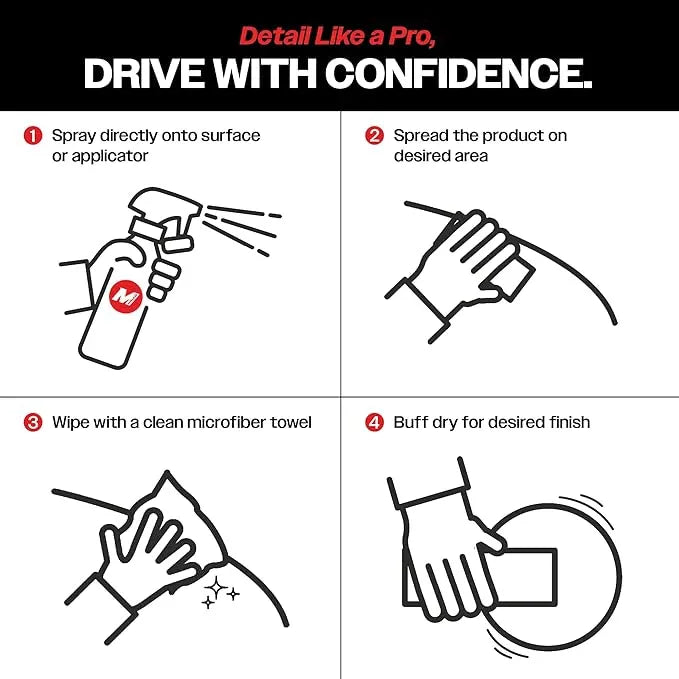 Malco Clean & Shine Interior Car Cleaner and Dressing – Restore Leather, Plastic and Vinyl Surfaces in Your Vehicle/Clean, Condition and Protect in 1 Simple Step / 16 oz. (125916) - NeatNest