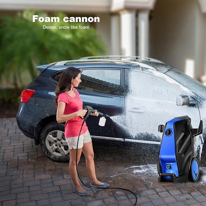5000 PSI Pressure Washer with 33FT Hose Power Washers Powered Professional High Pressure Cleaner Machine, Foam Cannon, 4 Tips, powerwashers for Home Cars - NeatNest