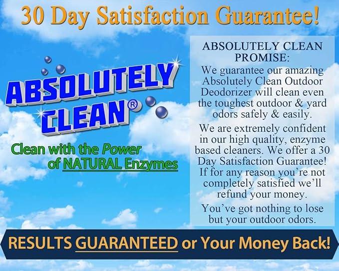 Amazing Outdoor Deodorizer odor eliminator Natural Enzyme Just Spray & Walk Away Grass, AstroTurf, Dog Runs, Patios, Decks, Fences & More Vet Approved - 128oz odor eliminator for strong odor - NeatNest