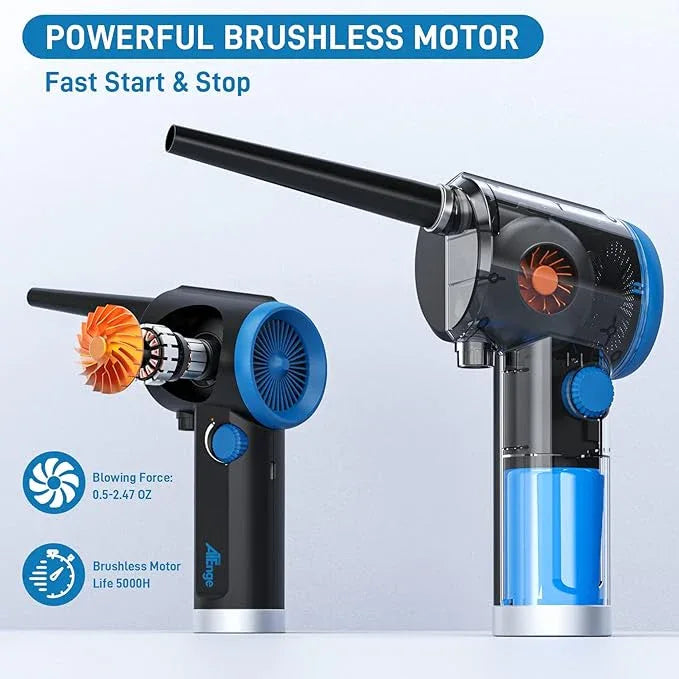 ATEngeus Compressed Air Duster, Electric Air Duster, Cordless Air Duster for Computer, Stepless Speed, Keyboard Cleaner, Replace Canned Air, Brushless Motor, 6000mAh - NeatNest