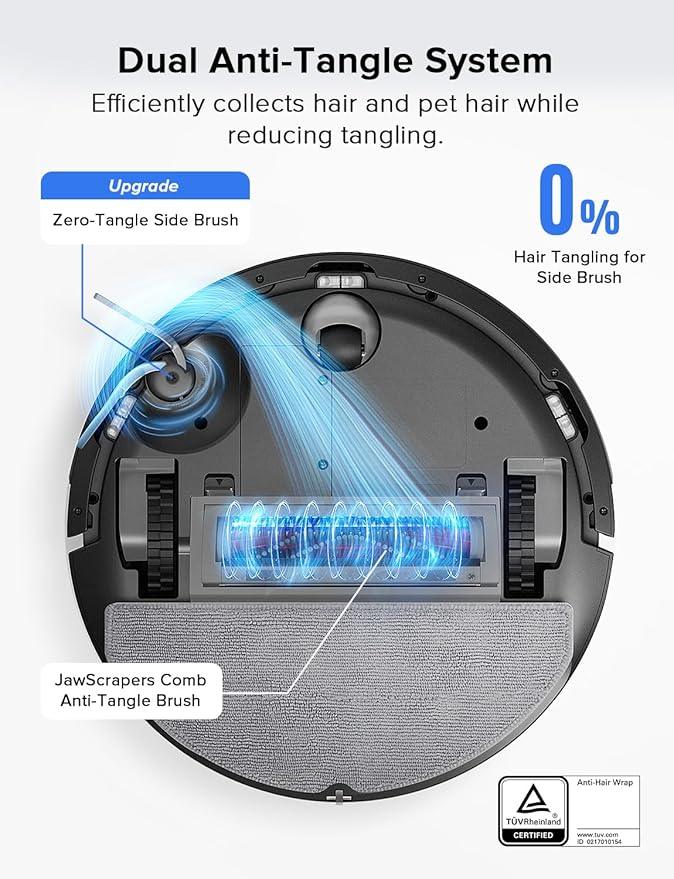 roborock Q7 L5 Robot Vacuum and Mop Combo, 8,000Pa Suction, Upgraded from Q5 Pro, Dual Anti-Tangle System, LiDAR Navigation, Multi-Level Mapping, Self-Charging Robotic Vacuum Cleaner, Black - NeatNest