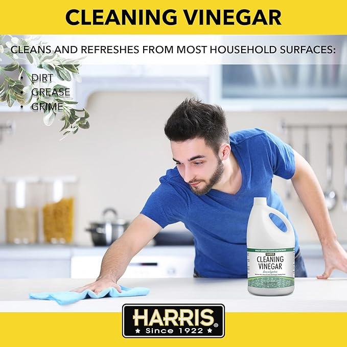 HARRIS Cleaning Vinegar All Purpose Household Surface Cleaner, 128oz (Eucalyptus) with Easy Pour Funnel Included - NeatNest