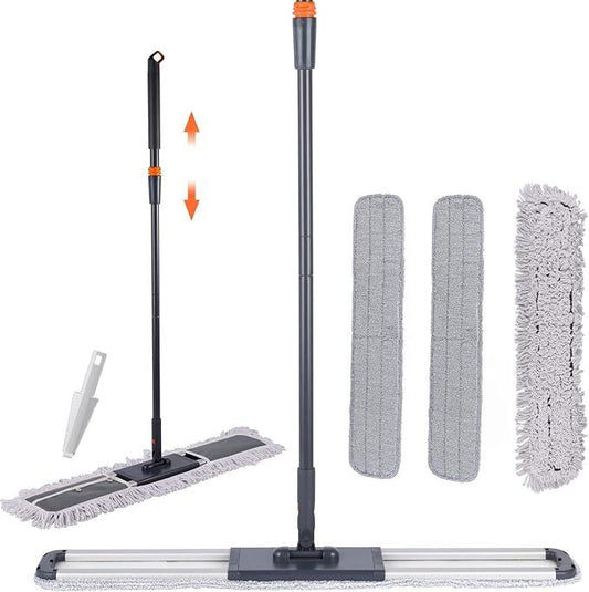 36" Large Wrestling mat mop Commercial Dust Mops for Floor Cleaning Push mop with Adjustable Handle for Company Hotel Household Cleaning Supplies - NeatNest