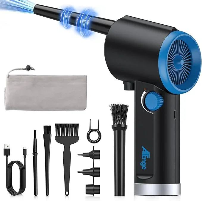 ATEngeus Compressed Air Duster, Electric Air Duster, Cordless Air Duster for Computer, Stepless Speed, Keyboard Cleaner, Replace Canned Air, Brushless Motor, 6000mAh - NeatNest