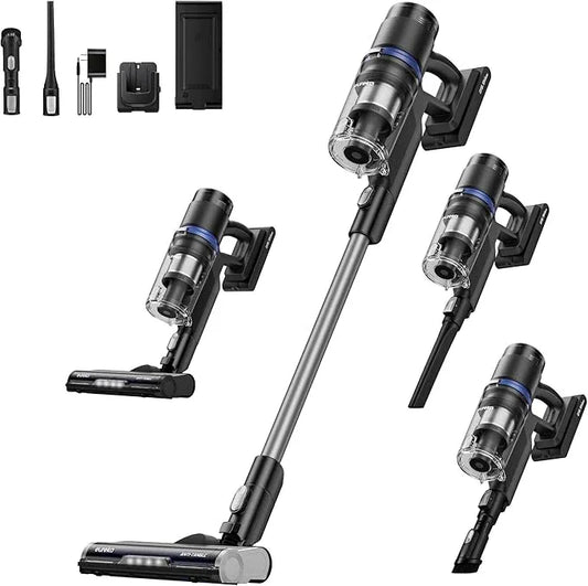Eureka Cordless Vacuum Cleaner, Anti-Tangle Brushroll, Rechargeable Stick Vacuum, Lightweight for Carpet, Hard Floor, Pet Hair, Black NEC451BL - NeatNest