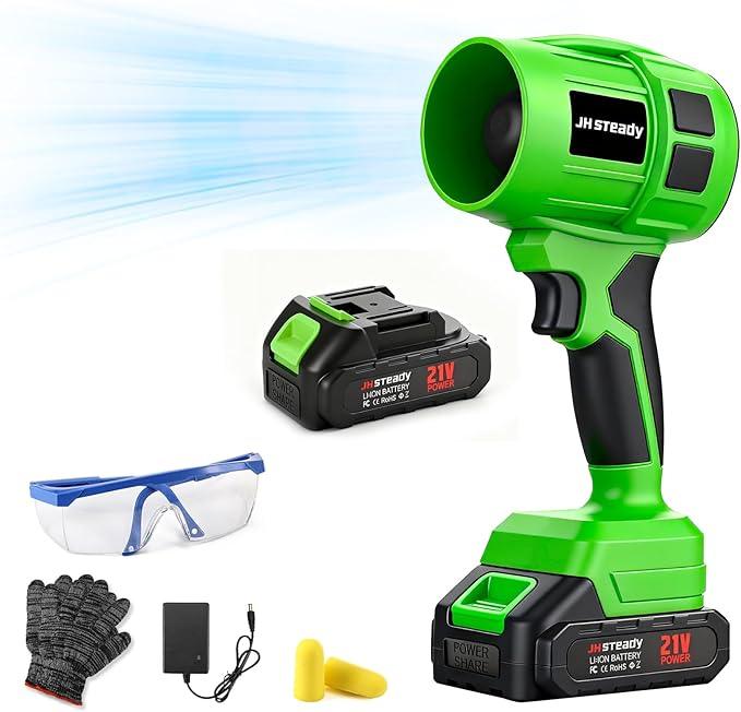 21V Cordless Handheld Leaf Blower - Variable Speed, 30000RPM Powerful Handheld Blower with Rechargeable Battery, Protective Gear for Home, Backyard, Driveway & Snow Removal - NeatNest