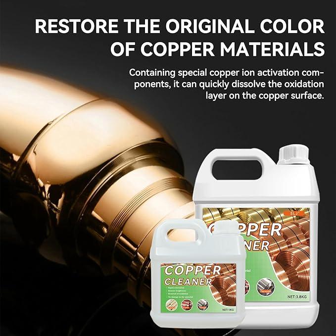 Copper Cleaner & Rust Remover & Polish - 3-in-1 Formula Action Fast-Acting Removes Rust, Oxidation and Restores Shine | Professional Grade Brass Cleaner Safe for Various Copper Products (3.8kg) - NeatNest
