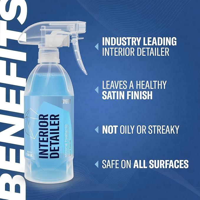 Gyeon Interior Detailer All‑Surface Car Interior Cleaner Safe on Leather Plastic Textiles Vinyl Dashboard Screen Trim Purify Matte Finish No Shine Residue - NeatNest