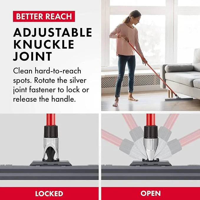 Heavy Duty Floor Squeegee for Concrete and Tile Floor - Silicone Squeegee Broom Floor Scrubber - Large Single Cast Rubber Blade Aluminum Long Handle 360° Swivel Joint - Garage Shower Window Cleaning - NeatNest