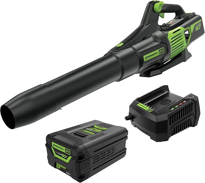 Greenworks 60V 700 CFM Brushless Leaf Blower, 5.0 Ah Battery and Rapid Charger - NeatNest