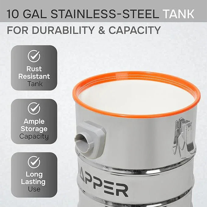 10 Gallon 4.0 Peak HP Wet/Dry Vacuum, Stainless Steel Tank, 3 in 1 Function Portable Shop Vacuum with Attachments, Ideal for Jobsite, Garage & Workshop. - NeatNest