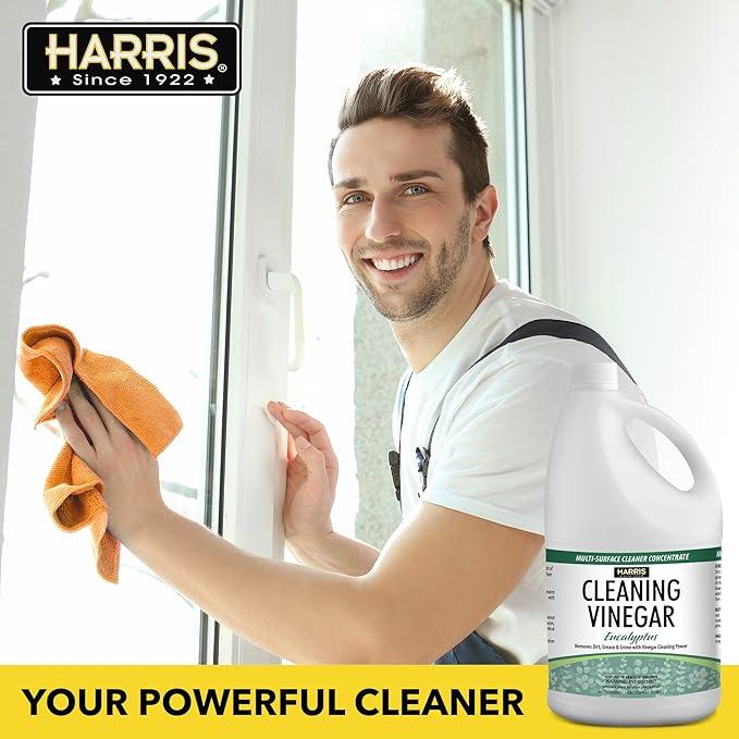 HARRIS Cleaning Vinegar All Purpose Household Surface Cleaner, 128oz (Eucalyptus) with Easy Pour Funnel Included - NeatNest