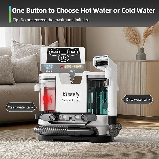 Portable Carpet and Upholstery Deep Cleaner, Instant Heating Rugs Cleaner, Powerful Suction&Deep Cleaning Cleaner Machine for Carpet, Couch, Car, Pets (ZM3) - NeatNest