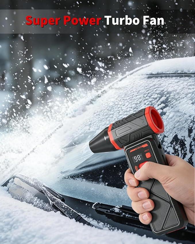 Compressed Air Duster, 150000RPM Electric Air Duster with 8000mAh Rechargeable Battery, Stepless Speed, 90° Adjustable Nozzle & LED Light. Cordless Air Blower for Keyboard, Computer, Car, Home,Outdoor - NeatNest